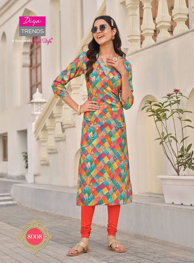 Garden City Vol 8 By Diya Trends  Casual Wear Straight Kurtis Wholesalers In Delhi
